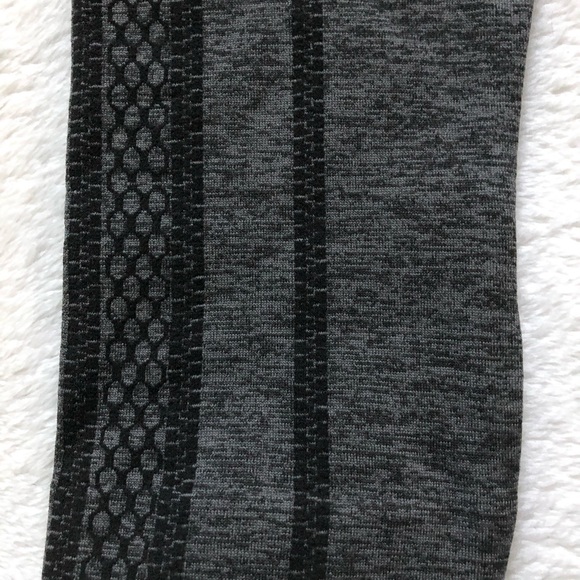 Dark grey sport Women’s leggings wide stitching side inserts high rise stretch - Picture 7 of 10